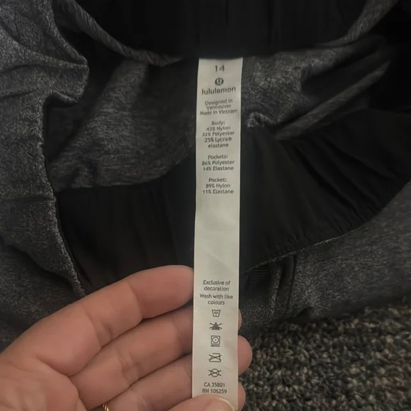 Gray Lululemon Lounge Pants with Drawstring - Picture 2 of 2